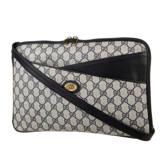 GUCCI *Vintage* GG Plus Monogram Crossbody Bag/Portfolio/Clutch - Picture 3 of 5